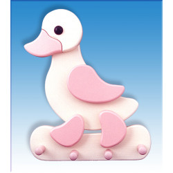 Colgador infantil Pato Rosa